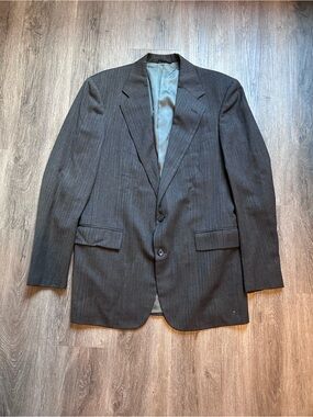 Vintage Polo By Ralph Lauren Suit Sports Jacket Blazer Gray 2 Button No Size Tag